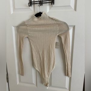 NWT Free People Intimately cream body suit, XS/S
